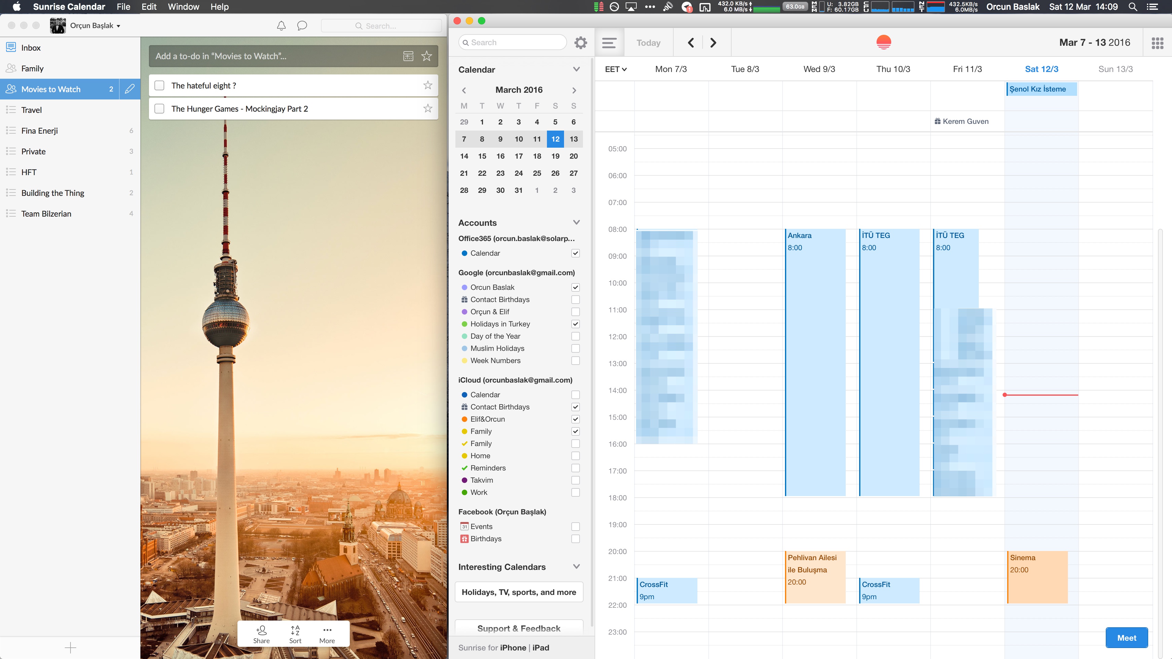 Wunder Sunrise Calendar Mac OSX